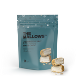 The Mallows Liquorice & Salt +White Chocolate 90g, BEST BY: August 12, 2023