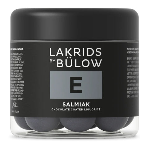 Lakrids by Bulow E - Salmiak 4.41oz, BEST BY: August 24th, 2025