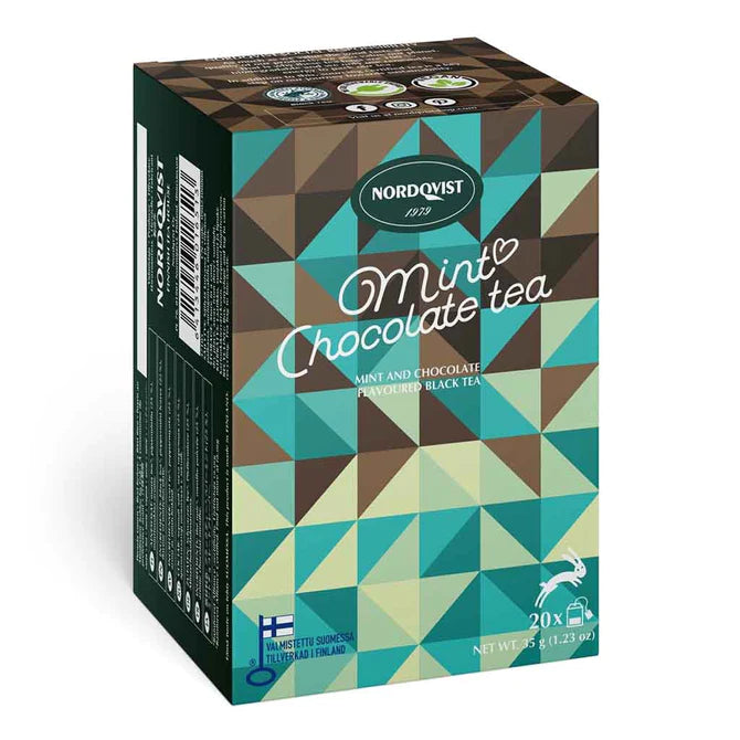 Nordqvist Mint Chocolate Flavored Black Tea Bags 20/pc Box