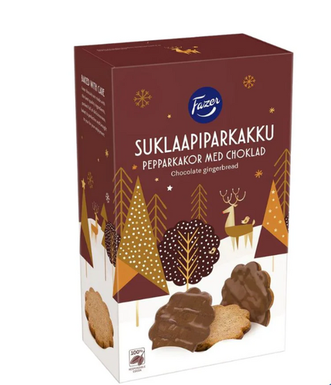 Fazer "Suklaapiparkakku" Chocolate Covered Gingerbread Cookies