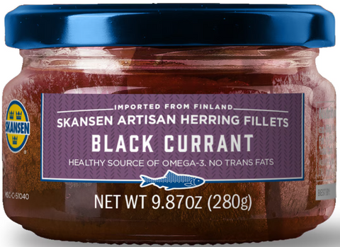 Skansen Artisan Herring Fillets: Black Currant