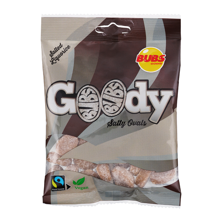 BUBS Goody Salted Licorice Ovals 90g