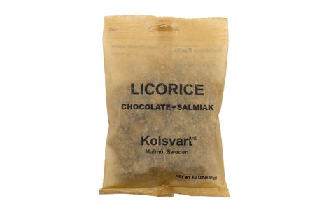 Kolsvart Licorice Chocolate + Salmiak, BEST BY: March 1, 2025