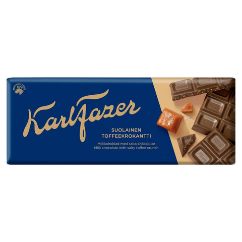 Fazer Salty Toffee Crunch Milk Chocolate Bar