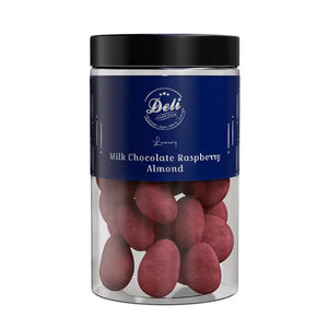 Delifabriken Milk Chocolate Raspberry Almonds 220g
