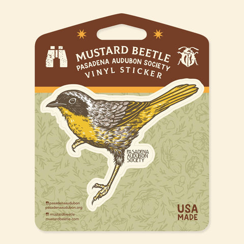Pasadena Audubon: Common Yellowthroat Vinyl Sticker