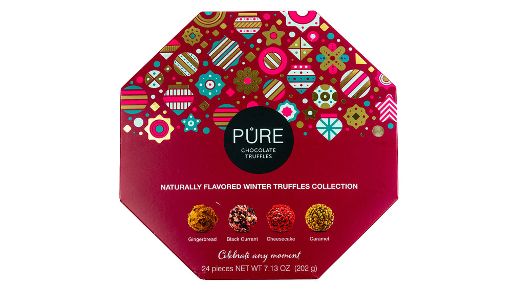 Pure Chocolate Truffles Winter Collection in Octagon Box 202g – Sweetish  Candy- A Swedish Candy Store