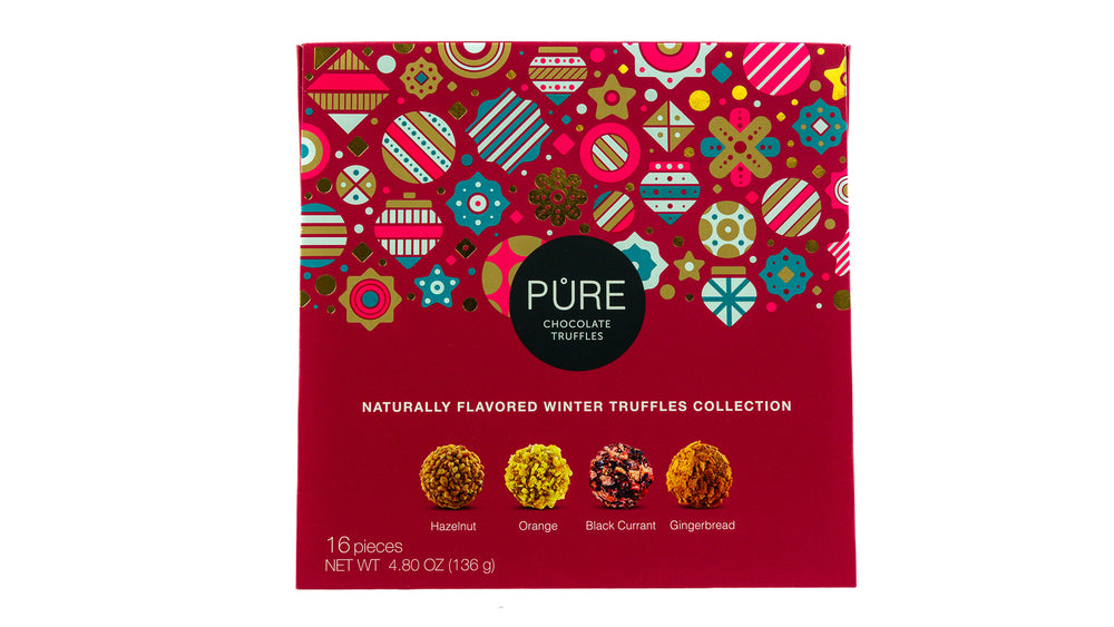 Pure Chocolate Truffles Winter Collection in Square Box 136g