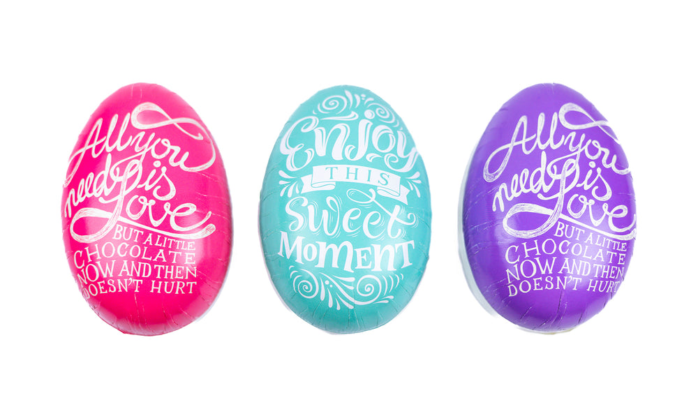 Sweetish Pick-n-Mix Paper Filled Egg Easter Sayings