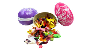 Sweetish Pick-n-Mix Paper Filled Egg Easter Sayings