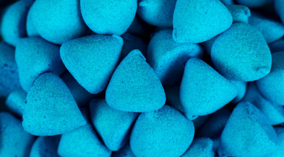 Blue Raspberry Candy Sweetish Blue Raspberry Marshmallow Tops – Sweetish Candy- A Swedish Candy Store