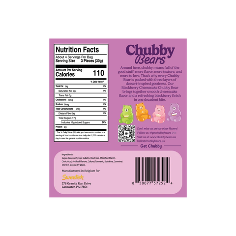 Chubby Bears: Blackberry Cheesecake 4.2oz