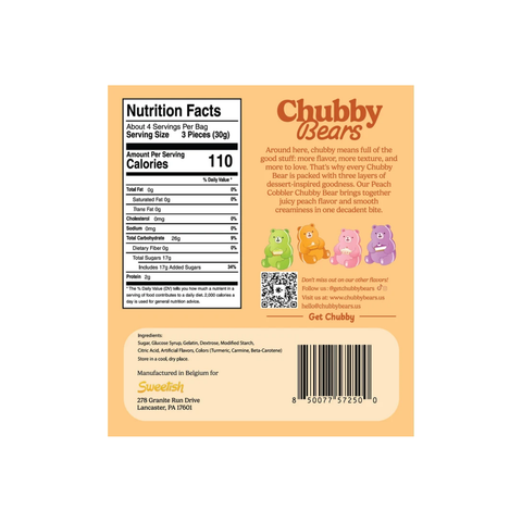 Chubby Bears: Peach Cobbler 4.2oz