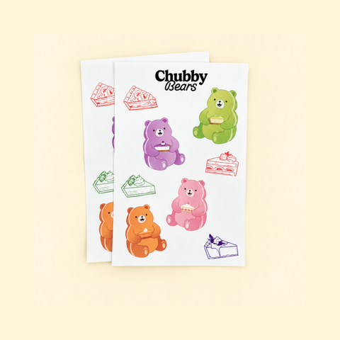 Chubby Bears Sticker Sheet