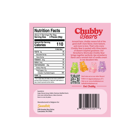 Chubby Bears: Strawberry Shortcake 4.2oz