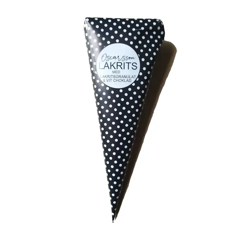 Oscarsson Licorice Cone with Licorice Granules and Sea Salt