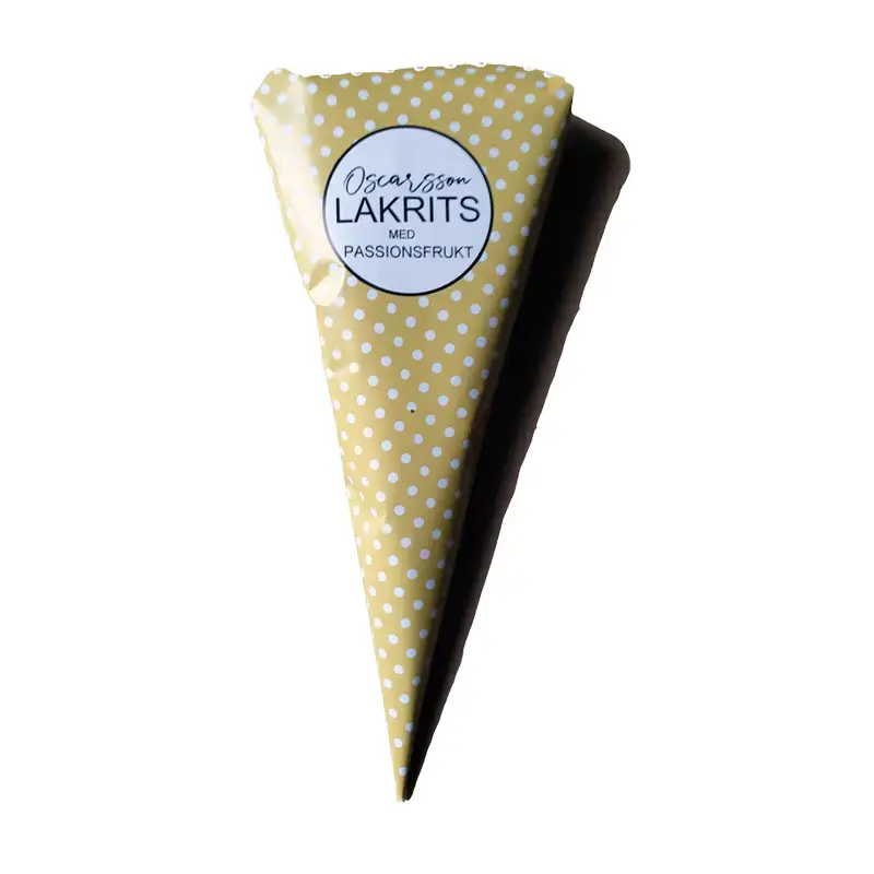 Oscarsson Licorice Cone with Passionfruit Licorice