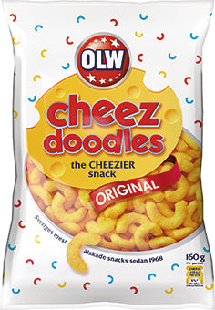 OLW Cheez Doodles 160g, BEST BY: March 25, 2024
