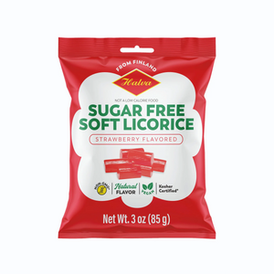 Halva Finnish Sugar Free Soft Licorice Strawberry