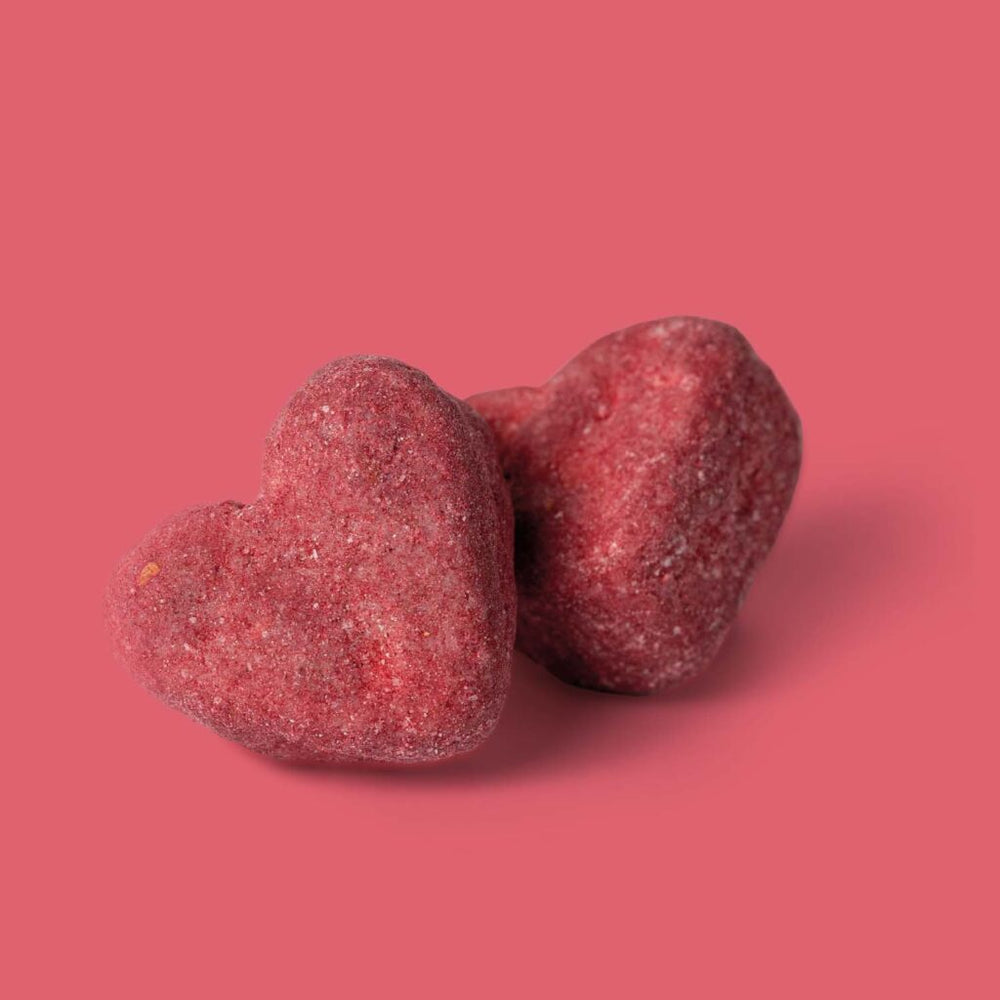The Mallows: Raspberry and White Chocolate Hearts 90g BEST BY: January 10, 2024