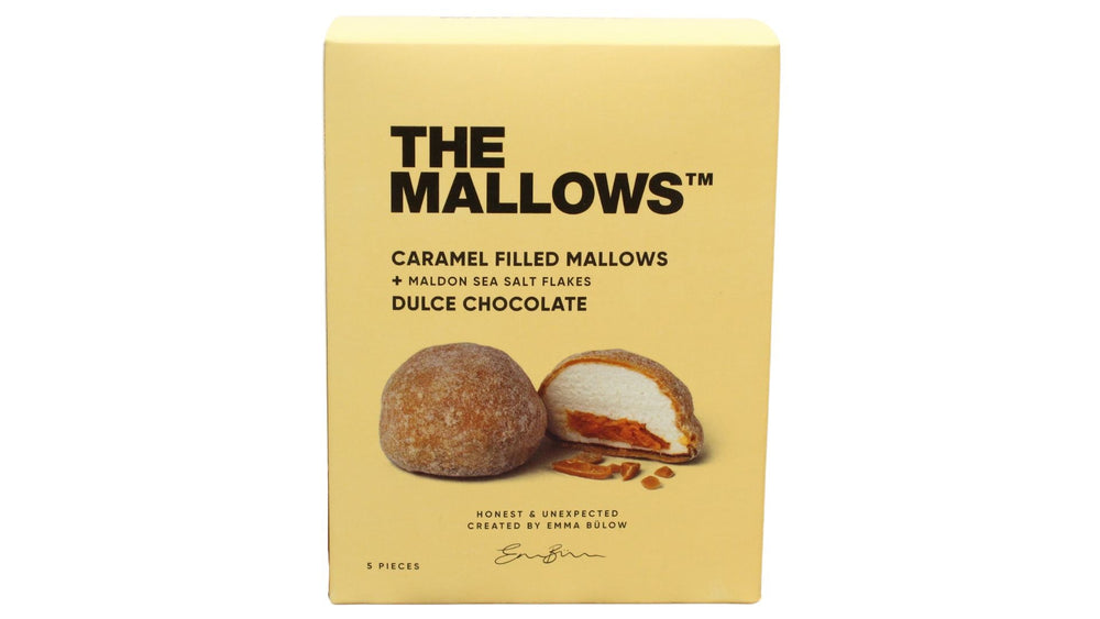 The Mallows: Caramel Filled Mallows with Maldon Sea Salt flakes and Dulce Chocolate