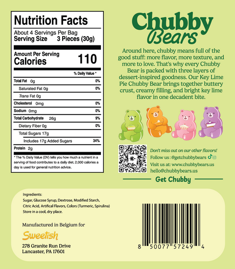 Chubby Bears: Key Lime Pie 4.2oz