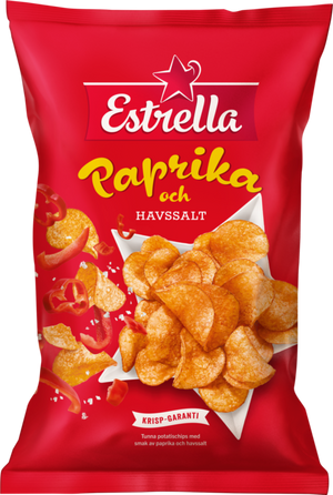Estrella Paprika & Havssalt Chips 175g Bag