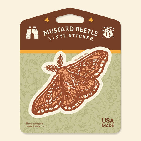 Emperor Moth Vinyl Sticker