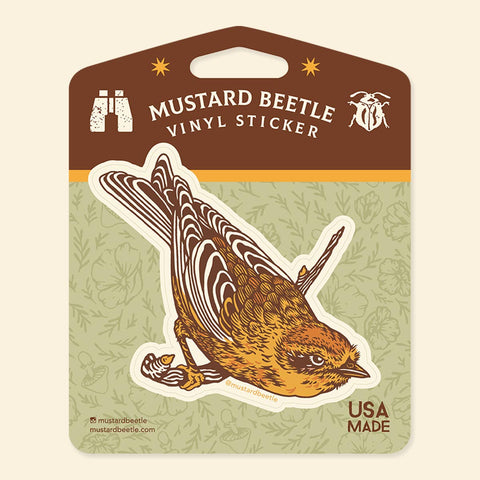 Palm Warbler Vinyl Sticker