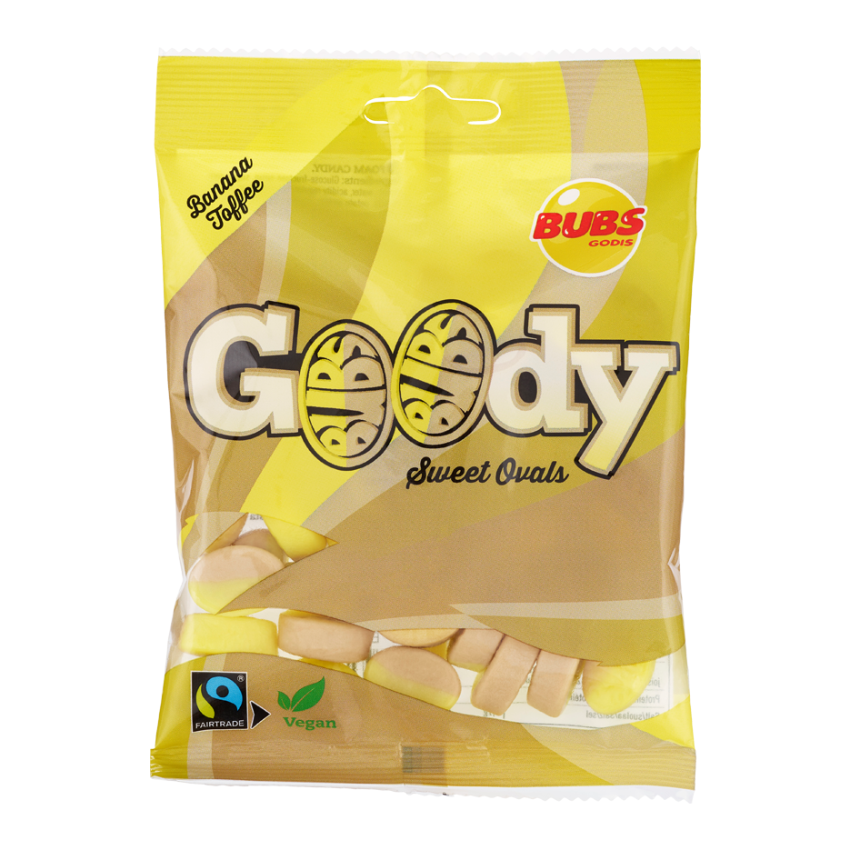 Bubs Godis Banana Toffee Ovals 90g