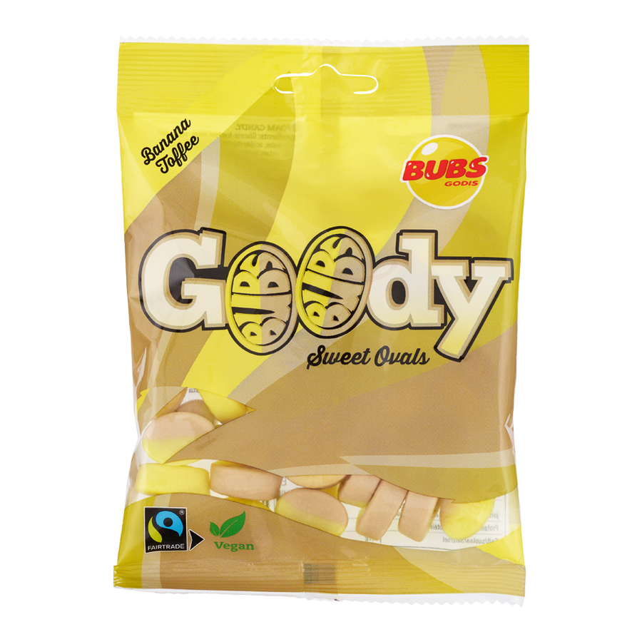 Bubs Godis Banana Toffee Ovals 90g