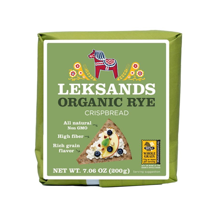 Leksands Organic Rye Crispbread Triangles- OVERSTOCK DEAL, Best By August 25th, 2023