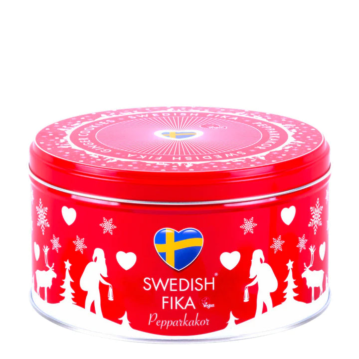 Swedish Fika "Pepparkakor" Gingerbread Cookie Tin - 10.58 oz.