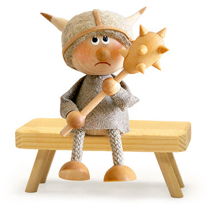 Nordic Sitting Viking Boy with Mace