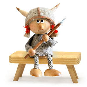 Nordic Sitting Viking Girl with Spear
