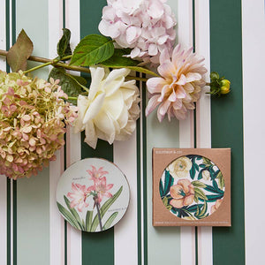 Helleborus coasters- beech veneer- made in Europe