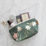 Amaryllis organic cotton cosmetic bag