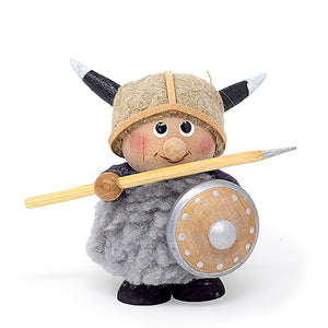 Nordic Viking Man with Spear and Shield Ornament