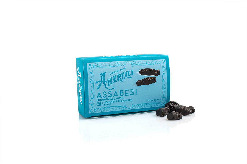 
            
                Load image into Gallery viewer, Assabesi 100G - Anise flavored gummy licorice fish
            
        