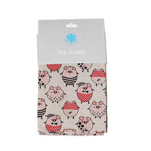 Nordic Piggy Tea Towel