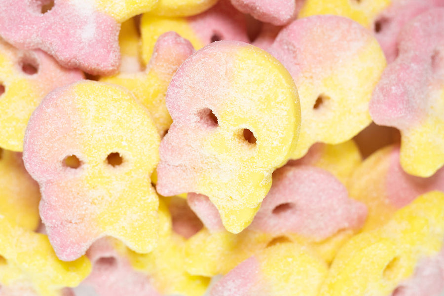BUBS Surskallar Skum Hallon & Citron (Sour Raspberry and Citrus Foam Skulls)