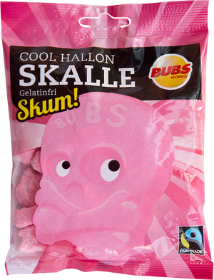 BUBS Cool Raspberry Foam Skulls 90g