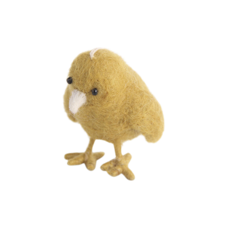 Danish Felt Mini Chicken Ornament, Ochre