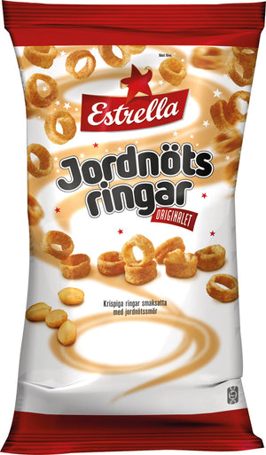 Estrella Jordnöts Ringar Originalet 175g, BEST BY: September 20th, 2023