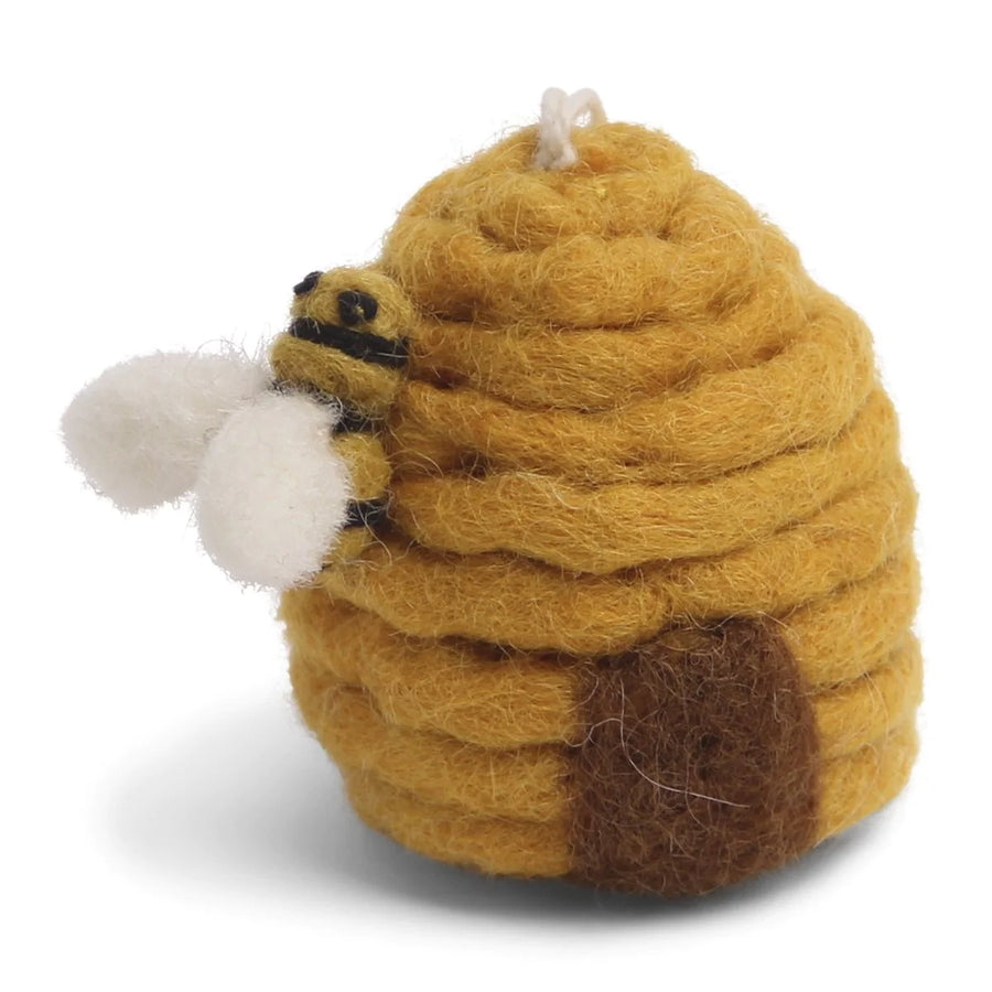 Danish Felt Bee House Ornament
