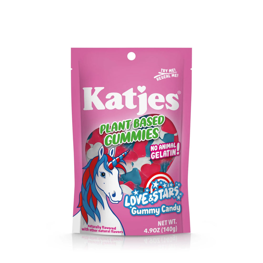 Katjes Love & Stars Sweet Gummies- Plant Based! 4.09oz