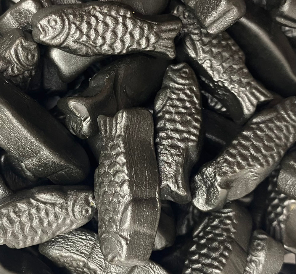 Salty Herring-Shaped Licorice Gummies