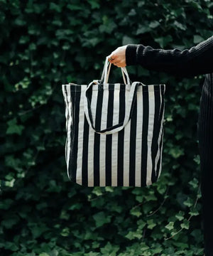 OMOM Black Striped Tote Bag
