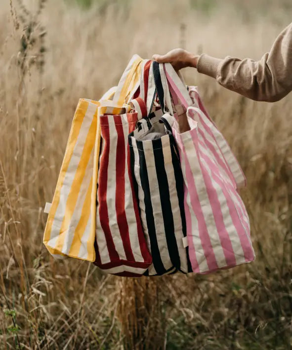 OMOM Rusty Red Striped Tote Bag