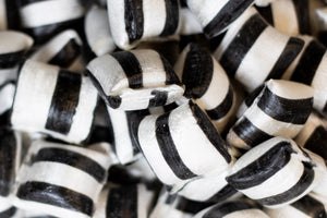 Grenna Salty Licorice Striped Hard Candies